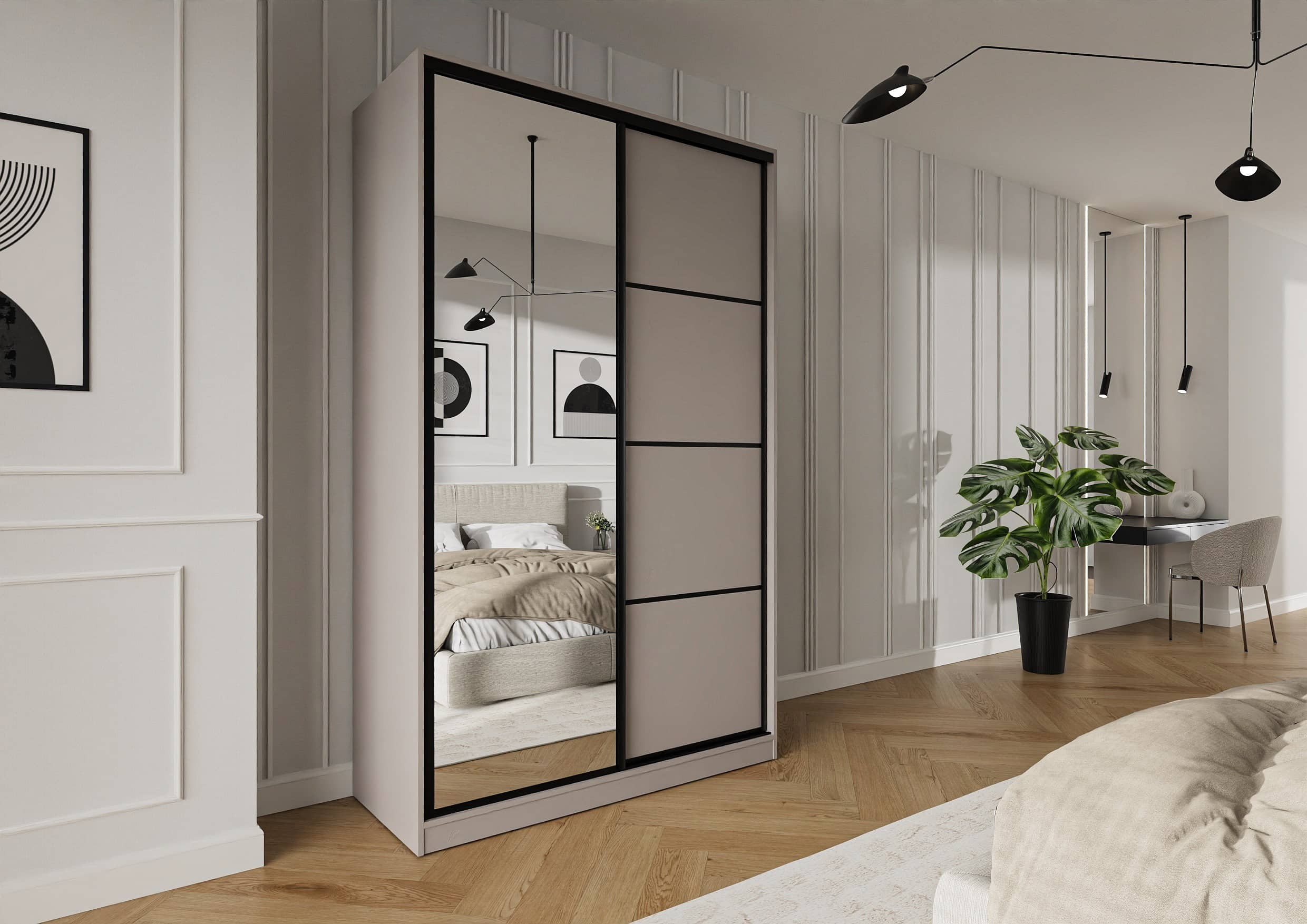 Szafa przesuwna Trend 6 150 Kaszmir